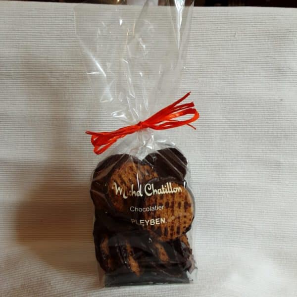 Galettes fines enrobées de chocolat noir